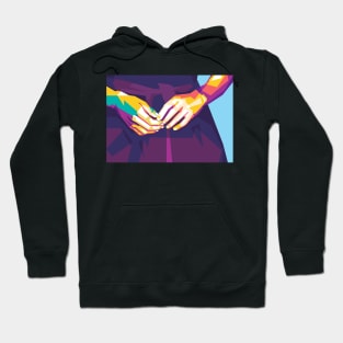 pop art lady's hands Hoodie